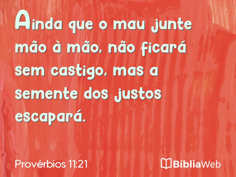 Provérbios 11:21 em imagem para compartilhar