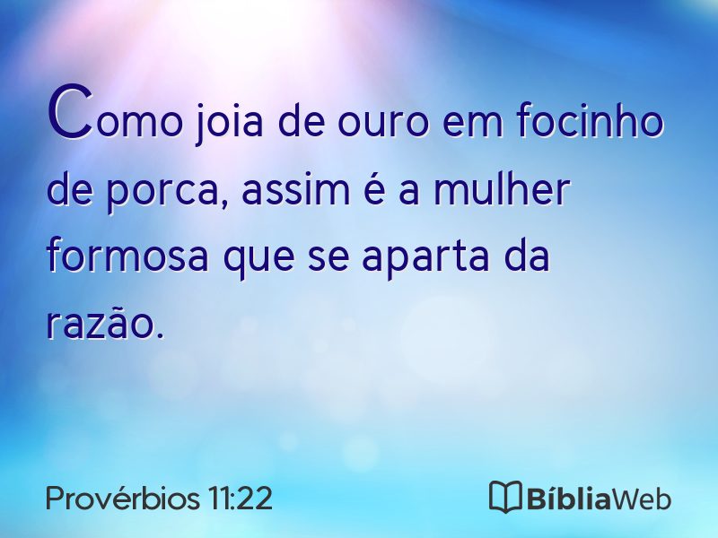 Provérbios 11:22 em imagem para compartilhar