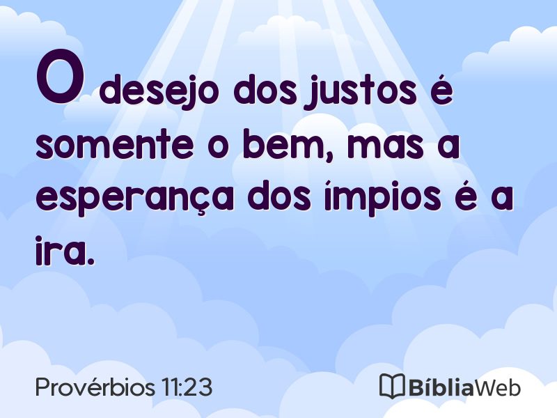 Provérbios 11:23 em imagem para compartilhar