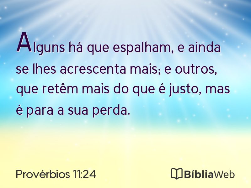 Provérbios 11:24 em imagem para compartilhar
