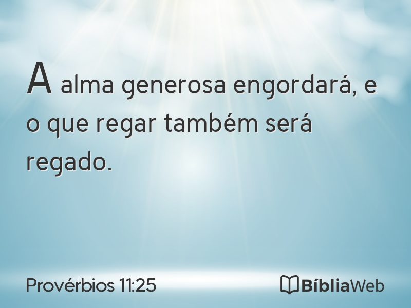 Provérbios 11:25 em imagem para compartilhar