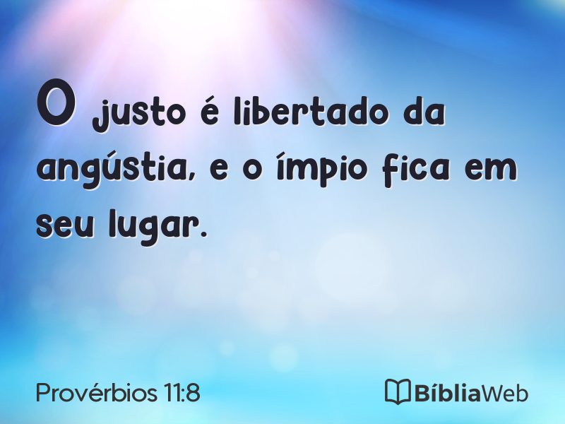 Provérbios 11:8 em imagem para compartilhar