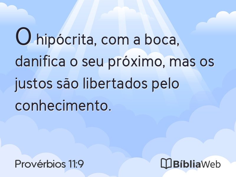 Provérbios 11:9 em imagem para compartilhar