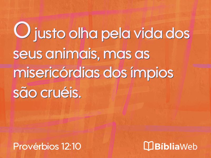 Provérbios 12:10 em imagem para compartilhar