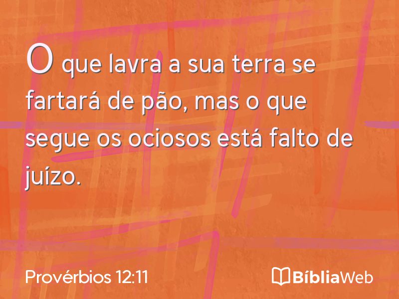 Provérbios 12:11 em imagem para compartilhar