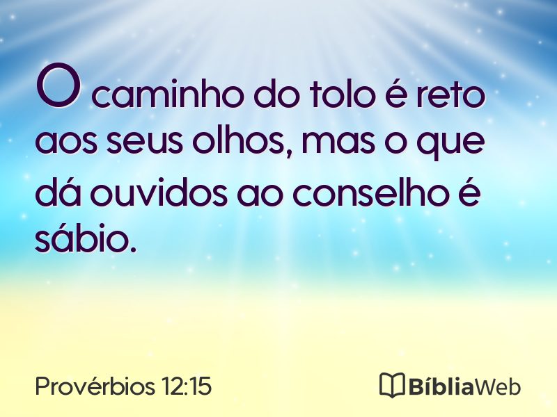 Provérbios 12:15 em imagem para compartilhar