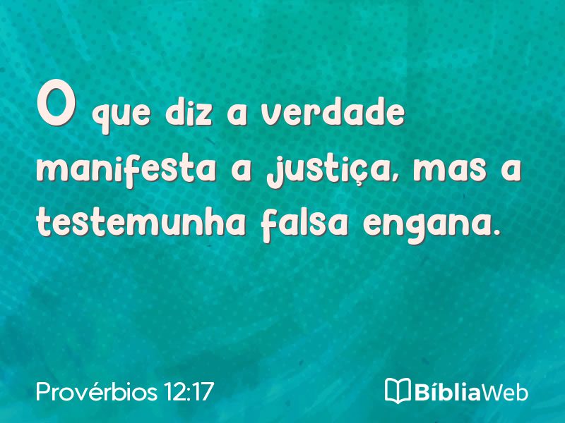 Provérbios 12:17 em imagem para compartilhar