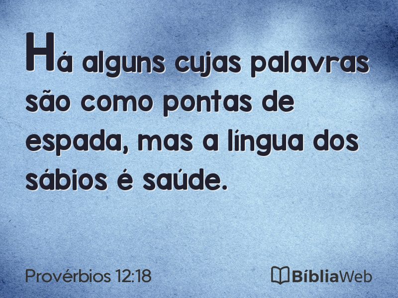 Provérbios 12:18 em imagem para compartilhar