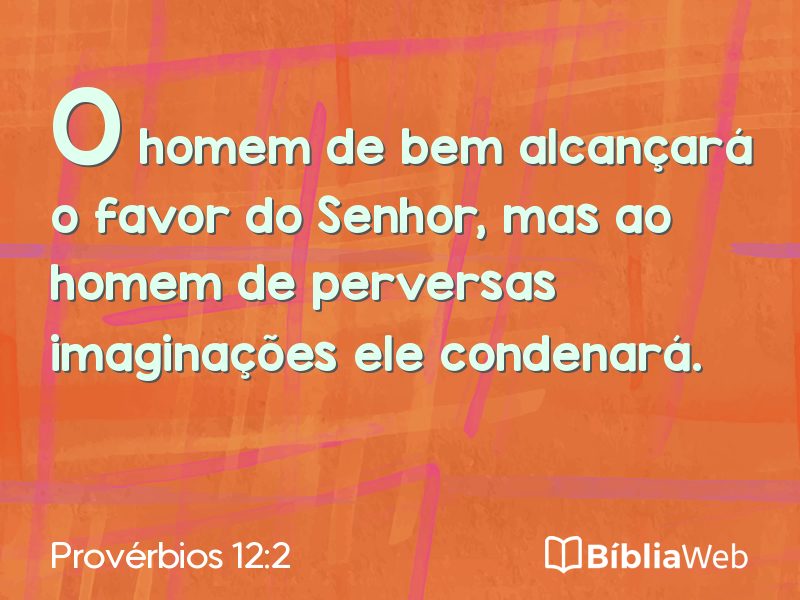 Provérbios 12:2 em imagem para compartilhar