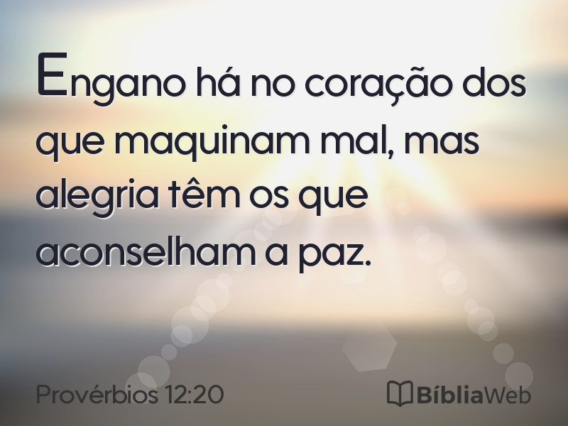Provérbios 12:20 em imagem para compartilhar