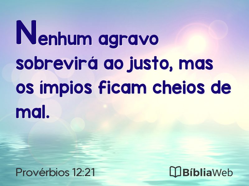 Provérbios 12:21 em imagem para compartilhar