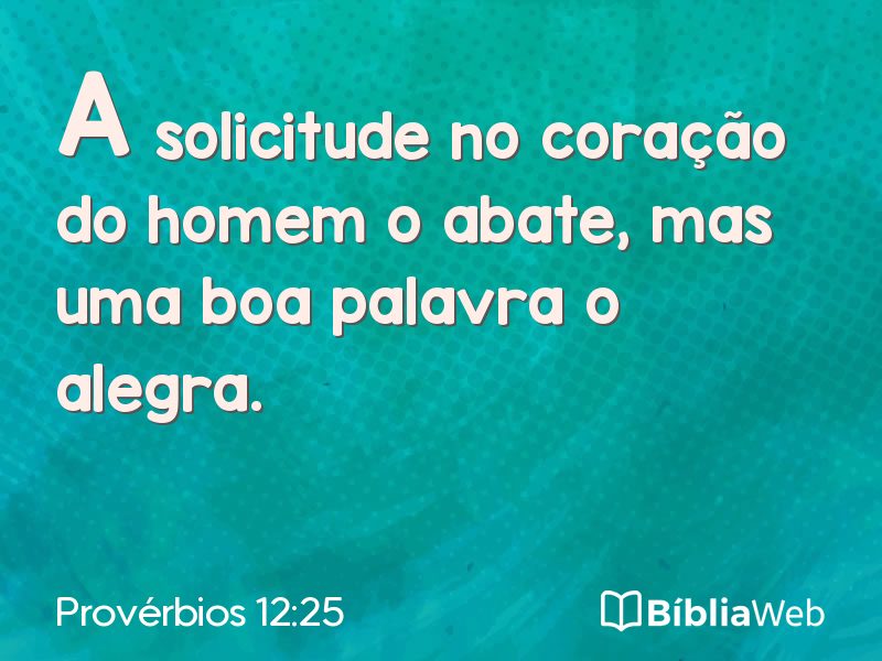 Provérbios 12:25 em imagem para compartilhar