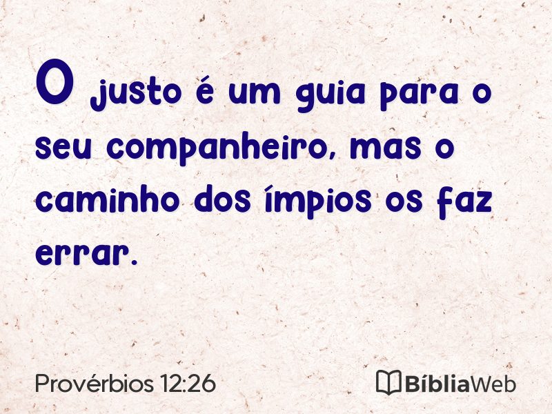 Provérbios 12:26 em imagem para compartilhar