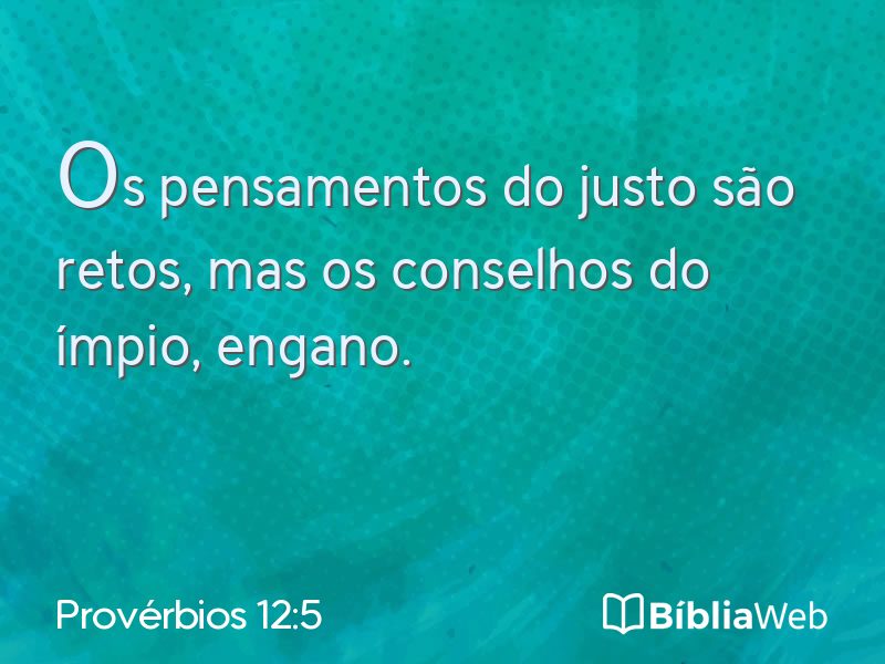 Provérbios 12:5 em imagem para compartilhar