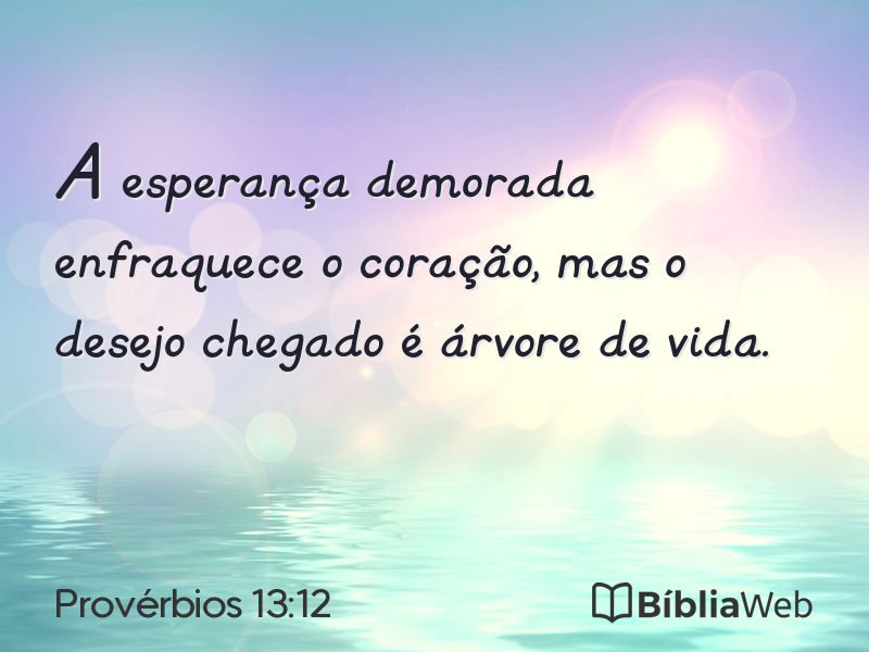 Provérbios 13:12 em imagem para compartilhar