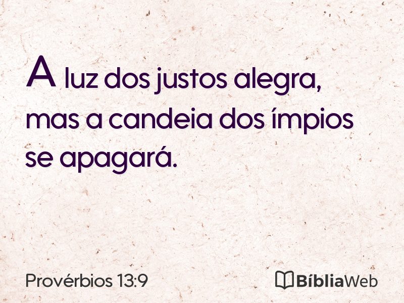 Provérbios 13:9 em imagem para compartilhar