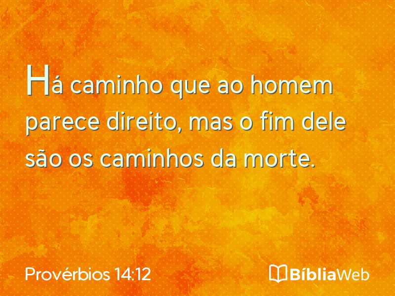 Provérbios 14:12 em imagem para compartilhar