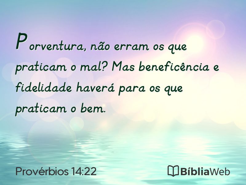 Provérbios 14:22 em imagem para compartilhar