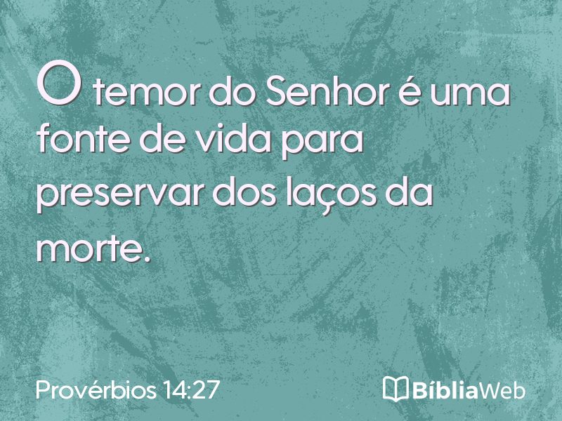 Provérbios 14:27 em imagem para compartilhar