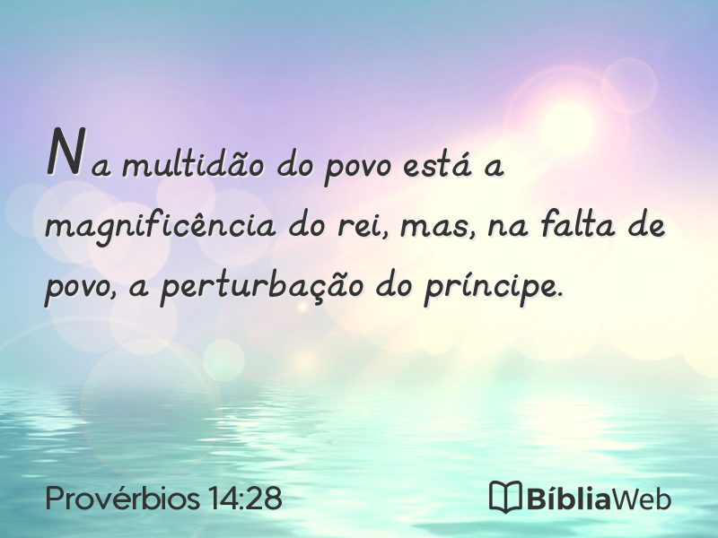 Provérbios 14:28 em imagem para compartilhar