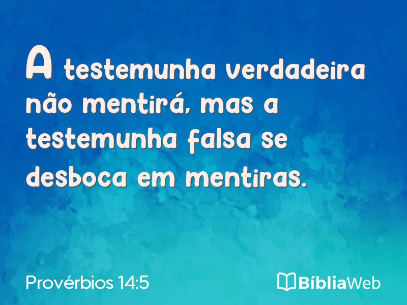 Provérbios 14:5 em imagem para compartilhar