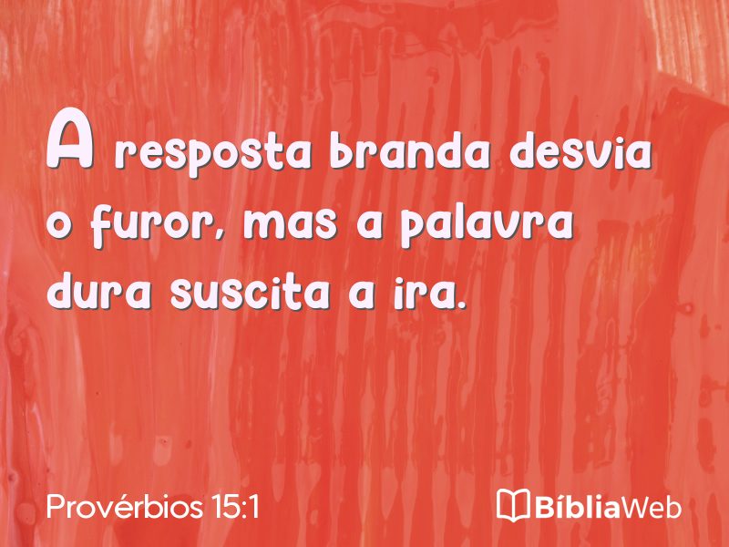 Provérbios 15:1 em imagem para compartilhar