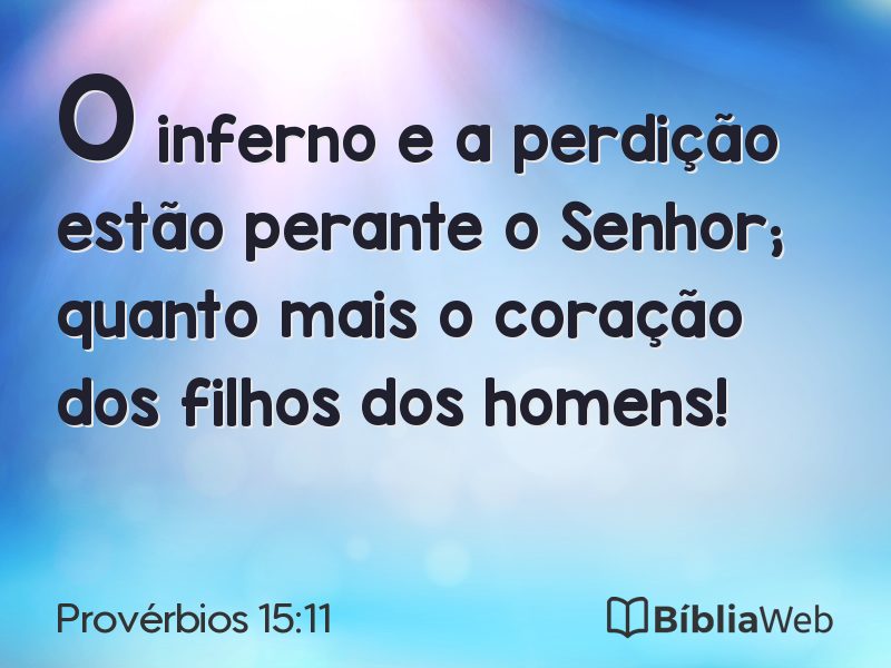 Provérbios 15:11 em imagem para compartilhar