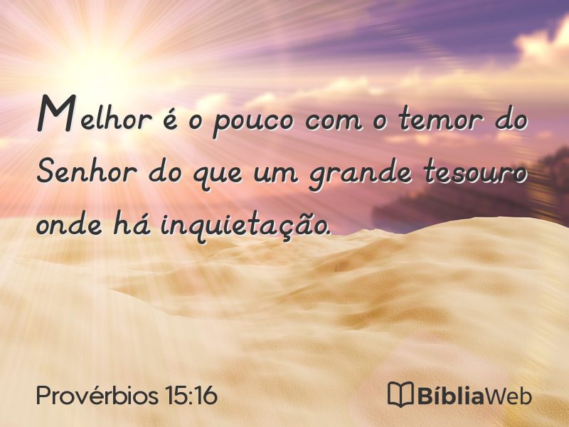 Provérbios 15:16 em imagem para compartilhar