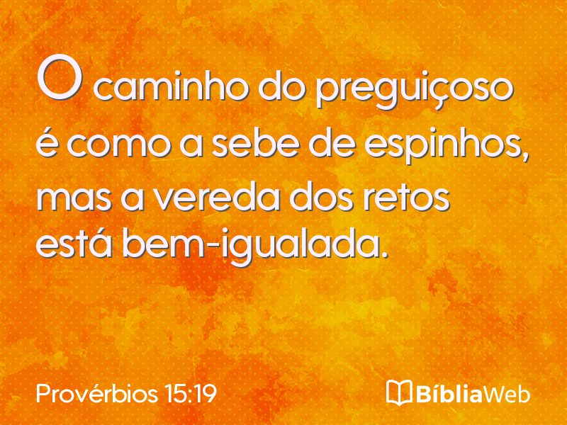 Provérbios 15:19 em imagem para compartilhar