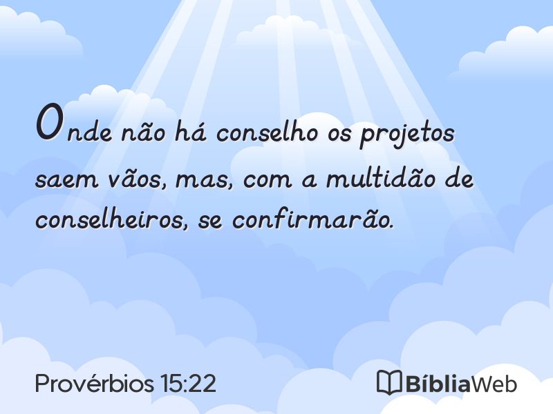 Provérbios 15:22 em imagem para compartilhar