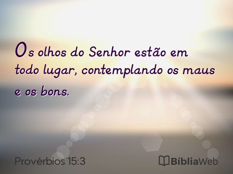Provérbios 15:3 em imagem para compartilhar