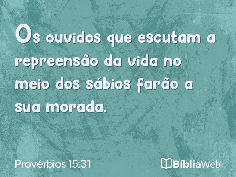 Provérbios 15:31 em imagem para compartilhar