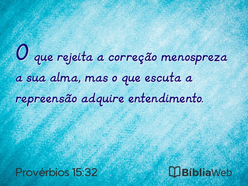 Provérbios 15:32 em imagem para compartilhar