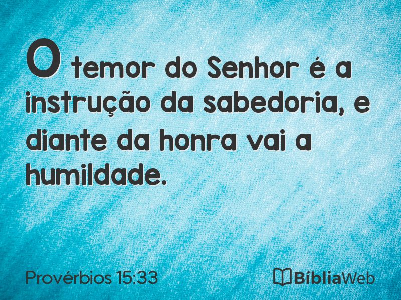 Provérbios 15:33 em imagem para compartilhar