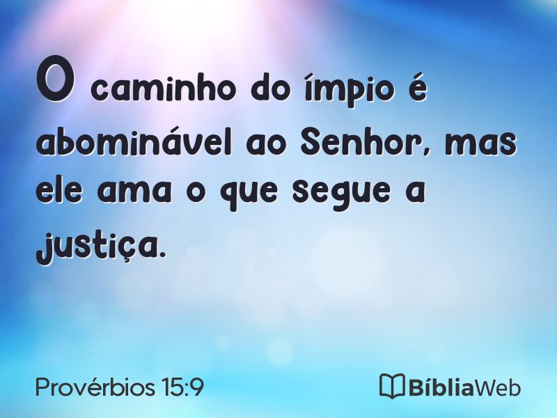 Provérbios 15:9 em imagem para compartilhar