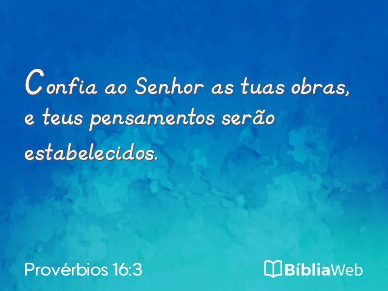 Provérbios 16:3 em imagem para compartilhar