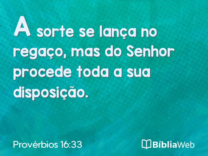 Provérbios 16:33 em imagem para compartilhar