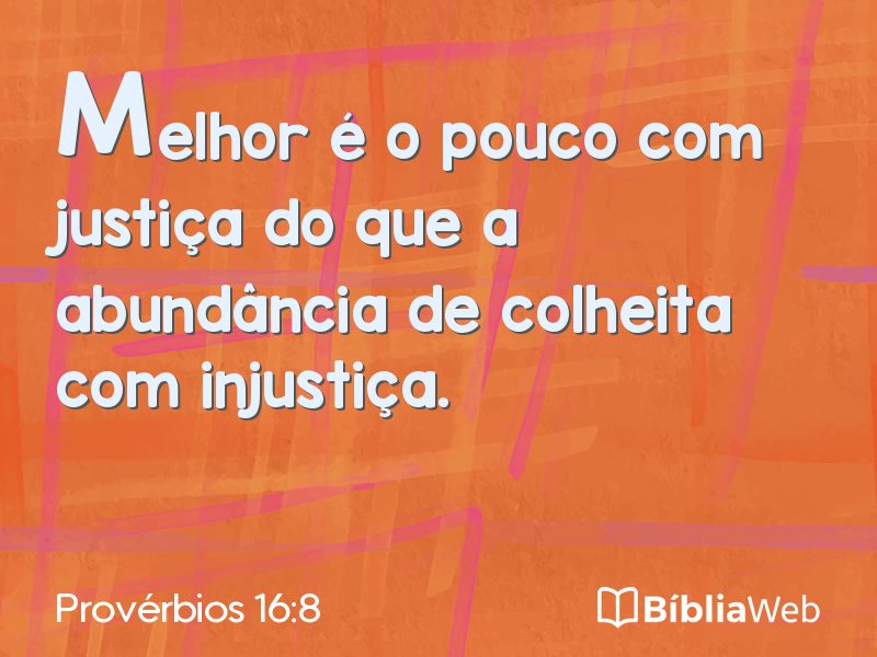 Provérbios 16:8 em imagem para compartilhar