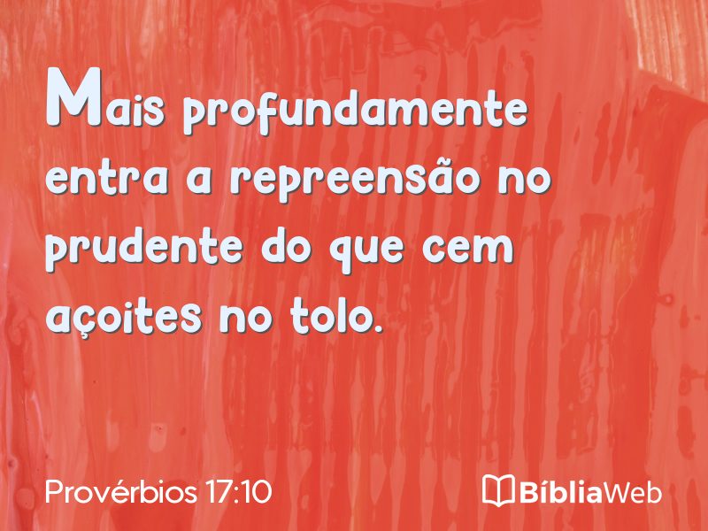 Provérbios 17:10 em imagem para compartilhar
