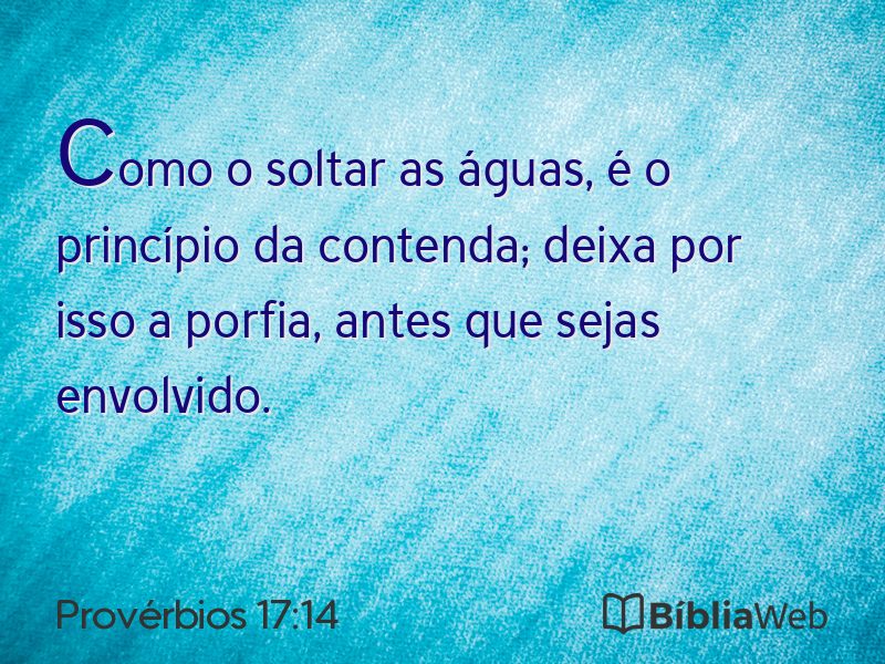 Provérbios 17:14 em imagem para compartilhar