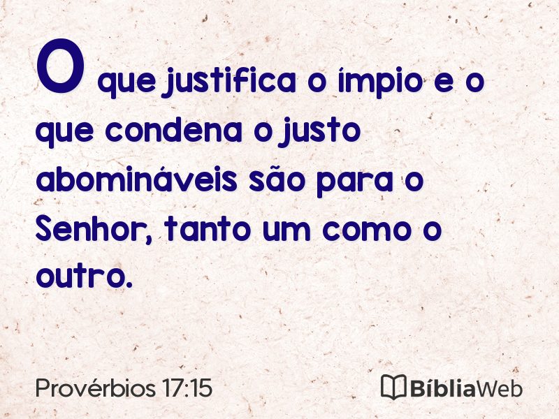 Provérbios 17:15 em imagem para compartilhar