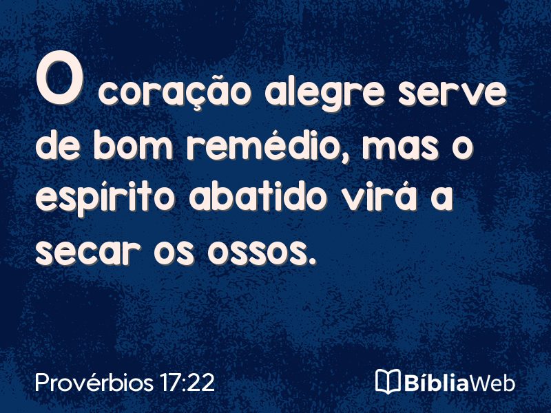 Provérbios 17:22 em imagem para compartilhar