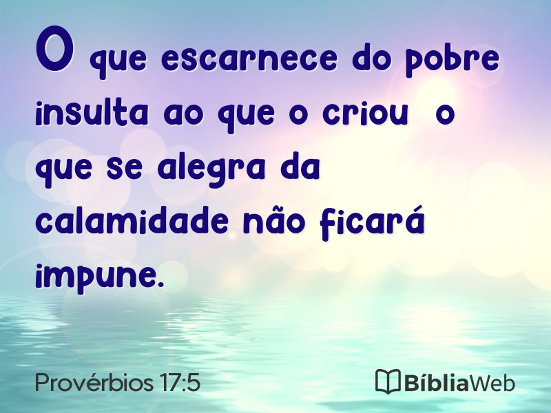 Provérbios 17:5 em imagem para compartilhar