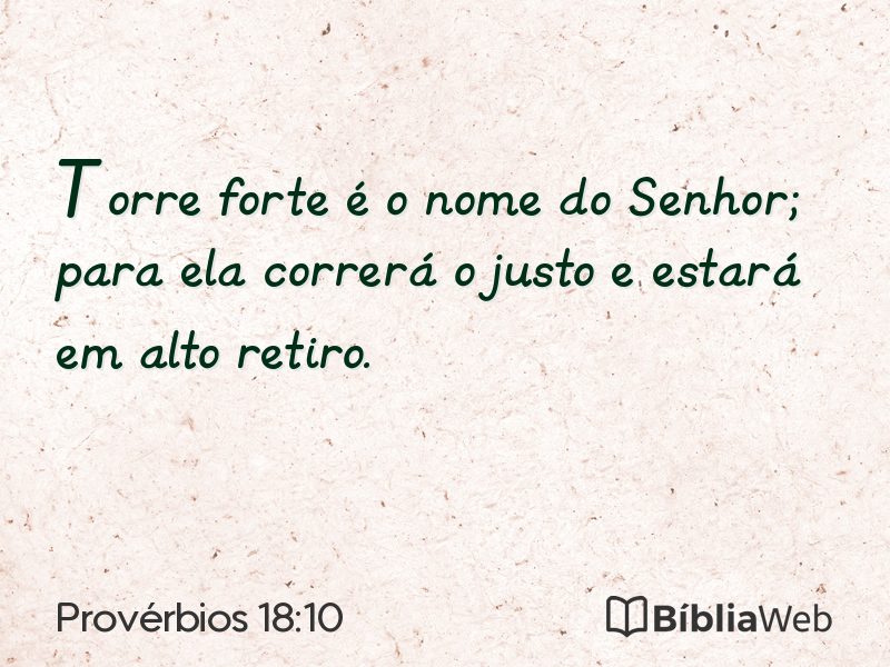 Provérbios 18:10 em imagem para compartilhar