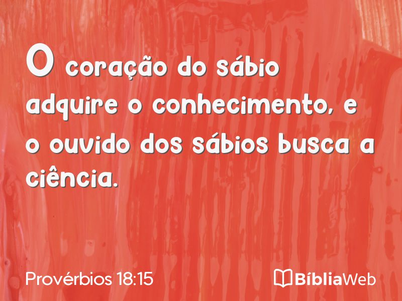 Provérbios 18:15 em imagem para compartilhar