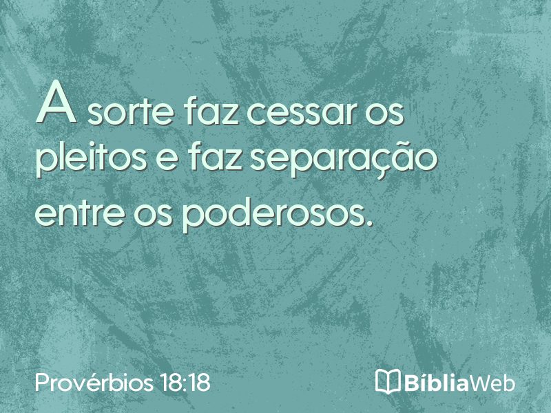 Provérbios 18:18 em imagem para compartilhar