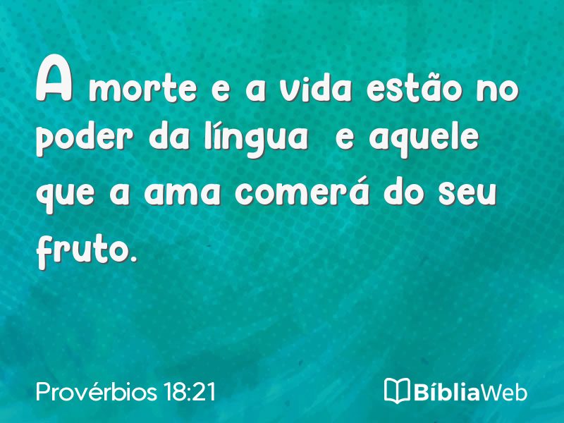 Provérbios 18:21 em imagem para compartilhar