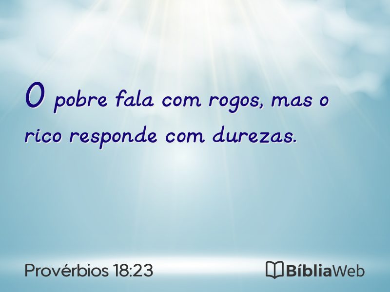 Provérbios 18:23 em imagem para compartilhar