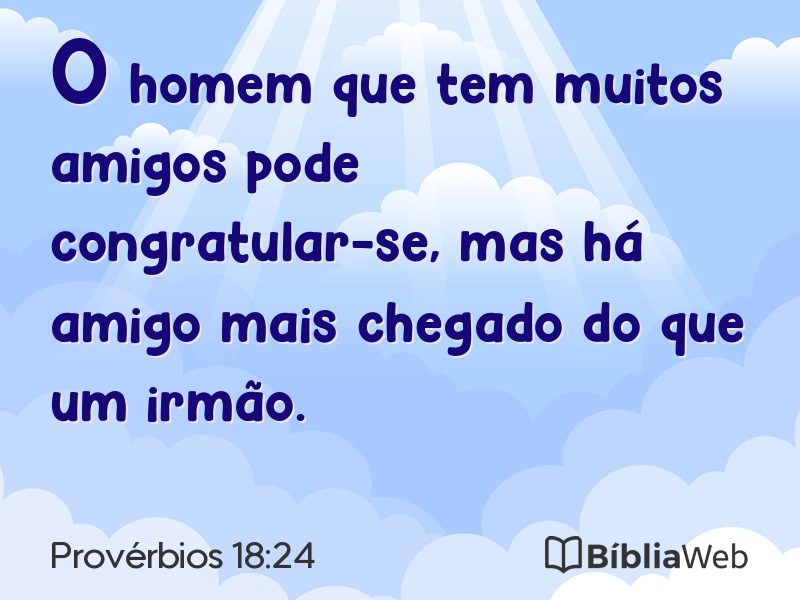 Provérbios 18:24 em imagem para compartilhar
