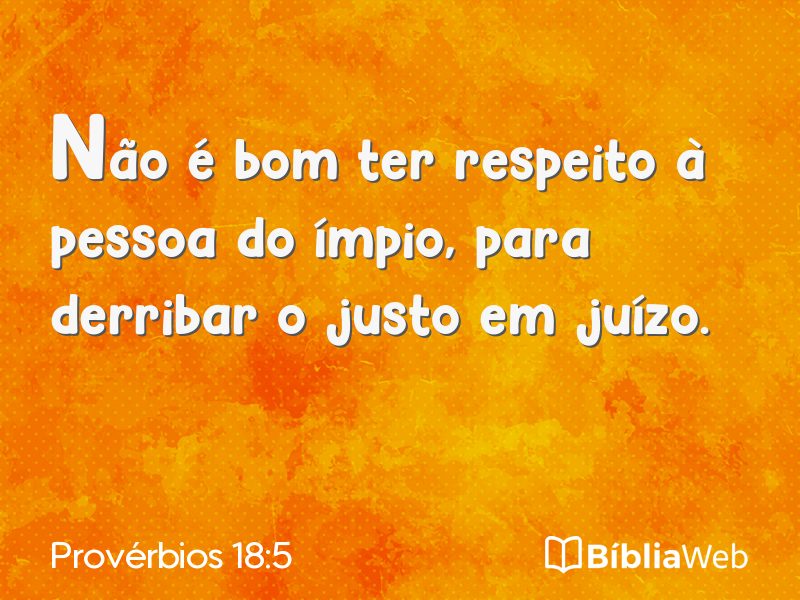 Provérbios 18:5 em imagem para compartilhar